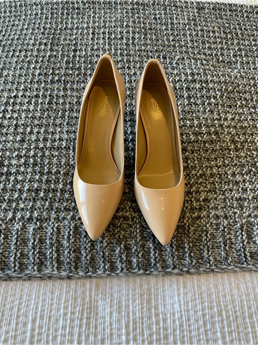 Michael Kors Nude Patent Pointed-Toe Pumps